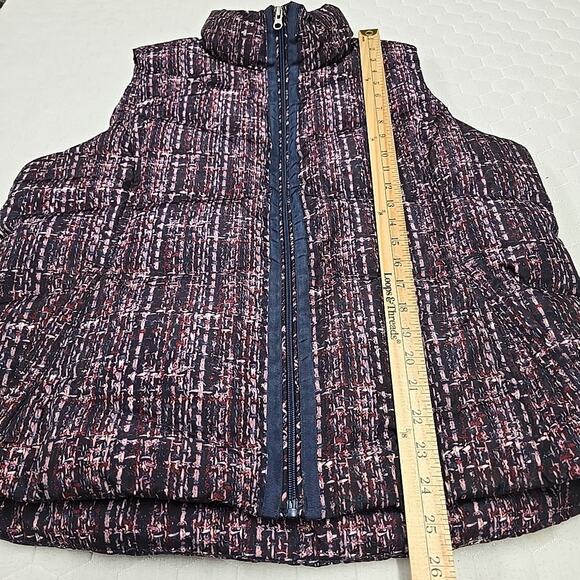 Lands End Womens Quilted Down Puffer Vest Sz L (14-16) Purple Pink Blue - Picture 8 of 8